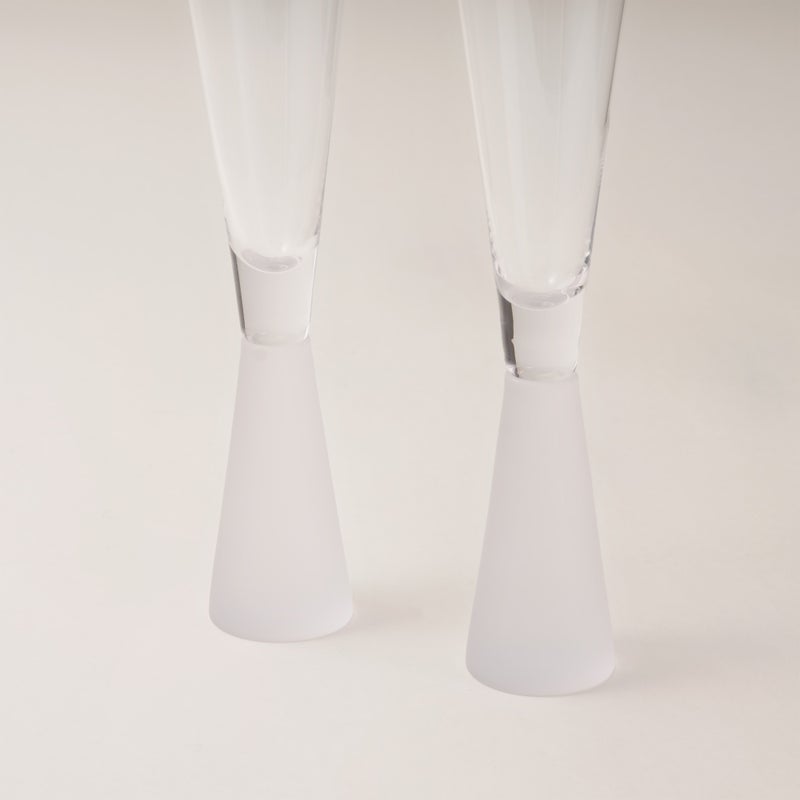 La Mesa frosted bottom 2 pcs glass 6*6*24.8 cm - Image 3