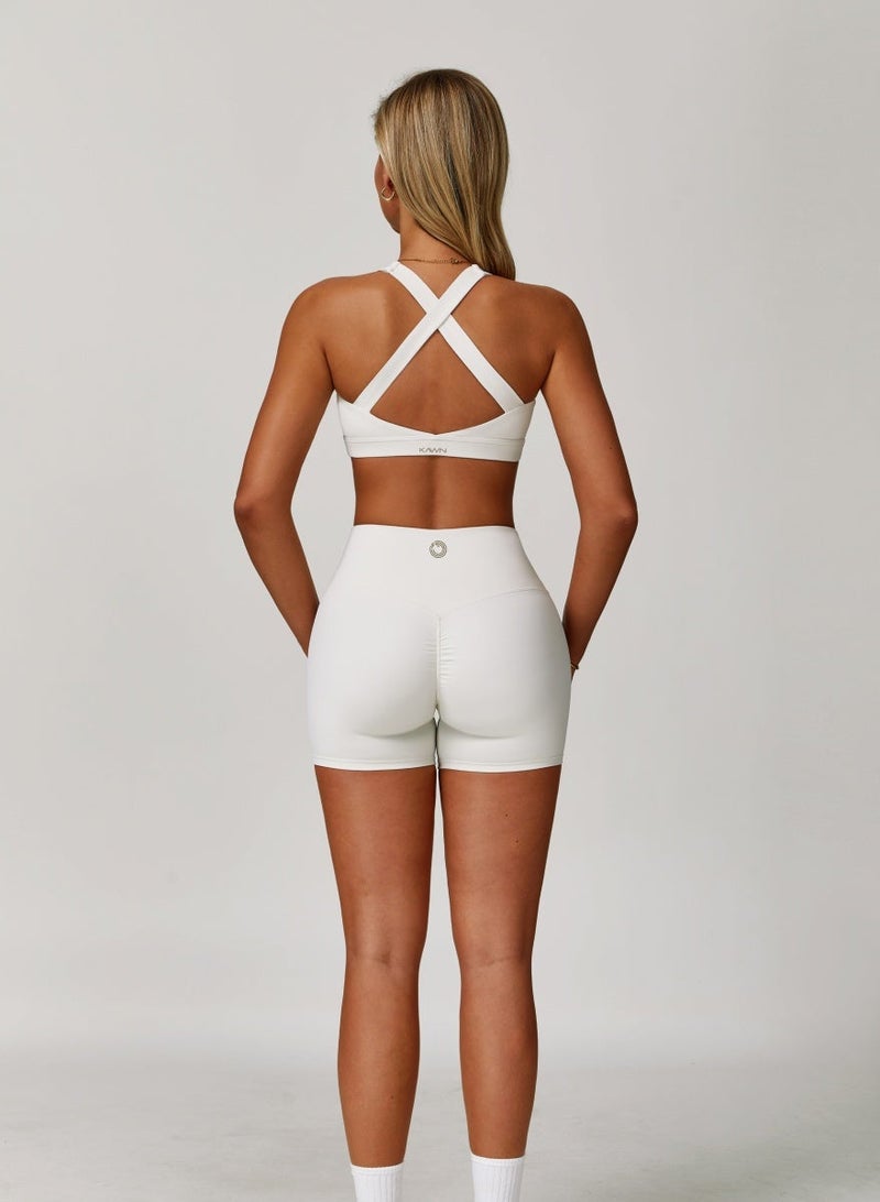 KAWN.YOGA Womens Square Neck Striped Back Bra - Image 3