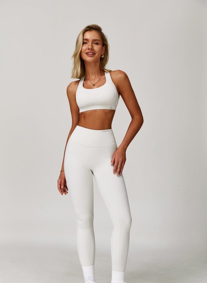 KAWN.YOGA Womens Square Neck Striped Back Bra - Image 5