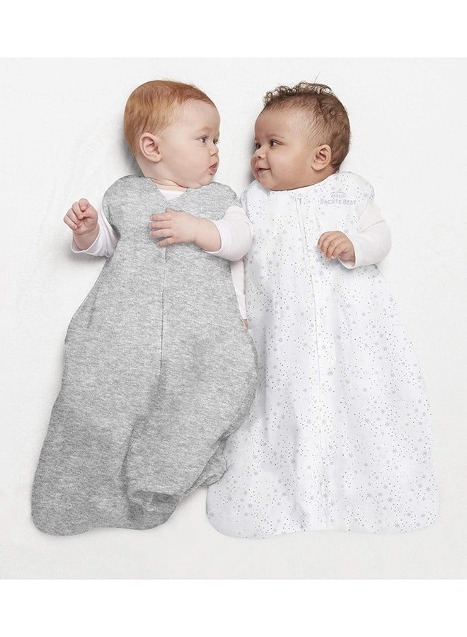 Halo Sleep Sleepsack Sleeping Bag, 0.5 Tog 100% Cotton Heather Grey Sleeping Bag, Newborn Baby Sleeping Bag, Unisex For Boys And Girls, 6 To 18 Months - Image 3