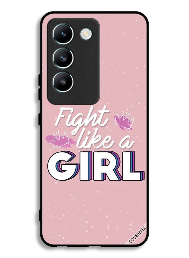 Covernex Vivo Y100 4G Protective Case Cover Fight Like A Girl - Image 1