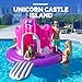 SWIMLINE Giant Inflatable Unicorn Castle Pool Float For Kids And Adults Size Floating Kingdom Raft Lounger Combo With Gate Shield Windows Accessories For Pools Lakes Beach Fits Up To 4 People - Image 4