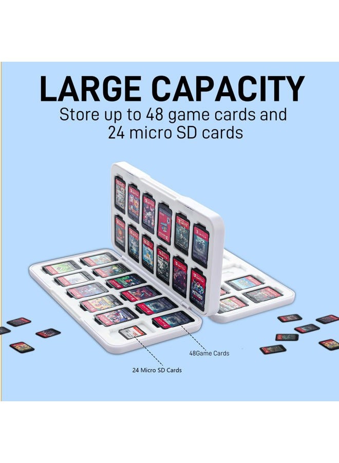 RHOTALL Game Card Case for Nintendo Switch and Switch OLED, Storage Card Box with 48 Game Cards Cartridge and 24 SD Cards Slots, Switch Games Holder with Magnetic Design - for Tears of the Kingdom - Image 4