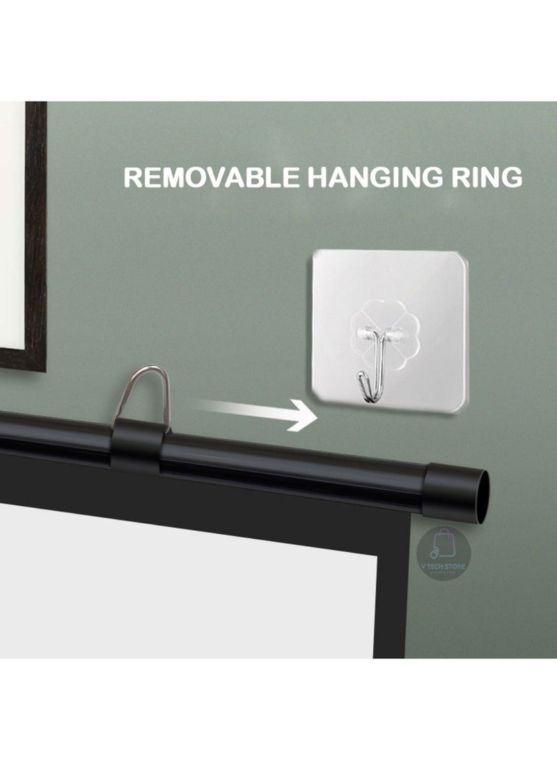 Flash Hawk 72 inch 16:9 Portable Projector Screen With Tripod Stand 4K HD Movie Screen HSZJMB-72 Black - Image 4