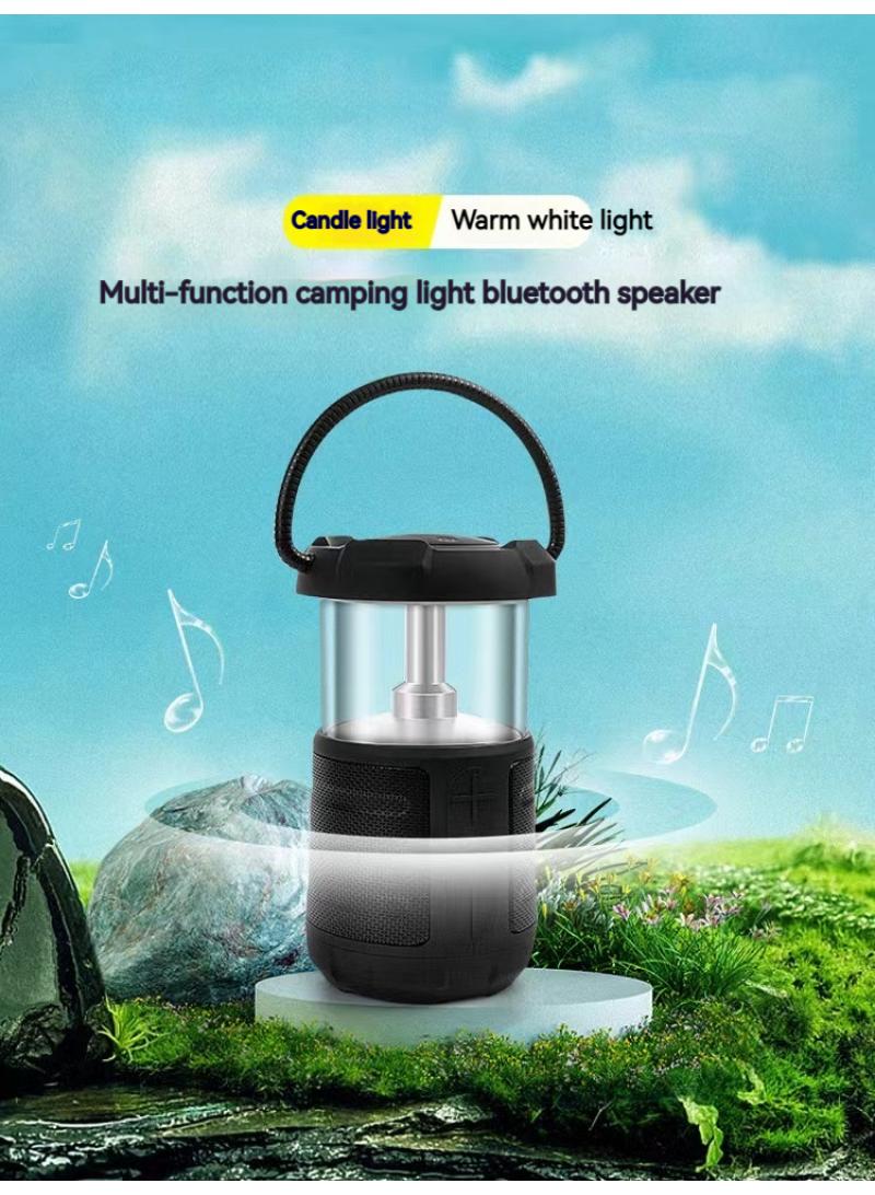 Outdoor Camping Light Led Retro Handheld Tent Light Convenient Usb Charging Bluetooth Sound Camping Light（Grey）  - Image 2