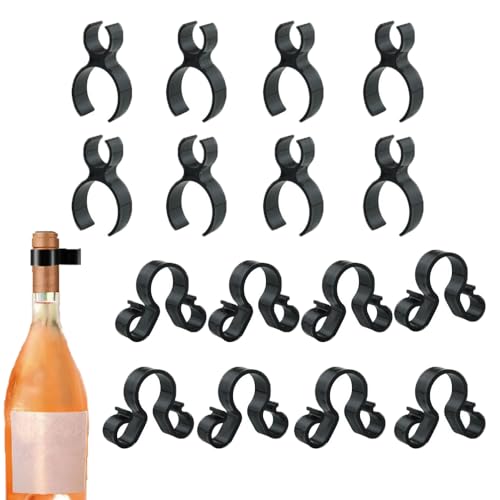 UtySty 16 Pack Champagne Bottle Sparkler Holder Safety Clips for Birthday Cake Candles Party Bottle Service Sparklers Champagne Sparklers Christmas Club New Year Celebration Single/Double Hole - Image 1