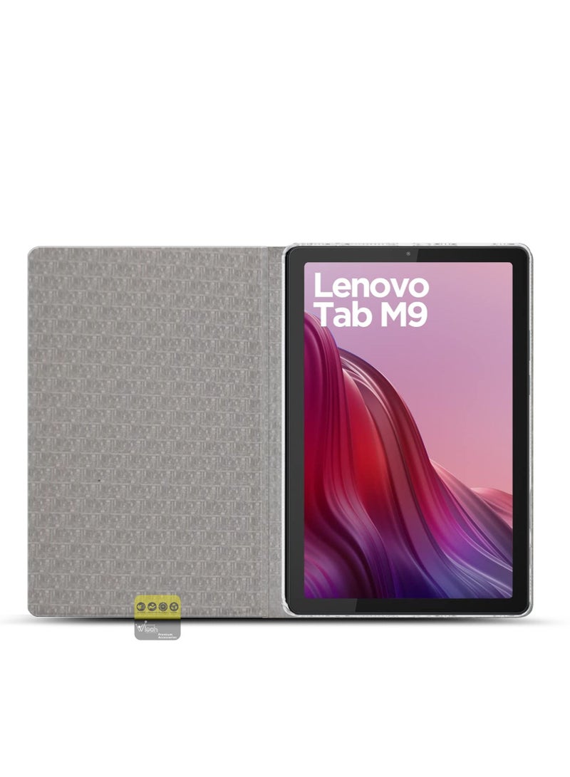 BYTER Trifold Stand PU Leather Case Cover For Lenovo Tab M9 9 Inch 2022 Black - Image 2