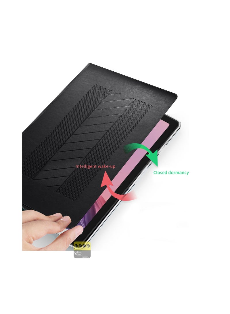 BYTER Trifold Stand PU Leather Case Cover For Lenovo Tab M9 9 Inch 2022 Black - Image 3