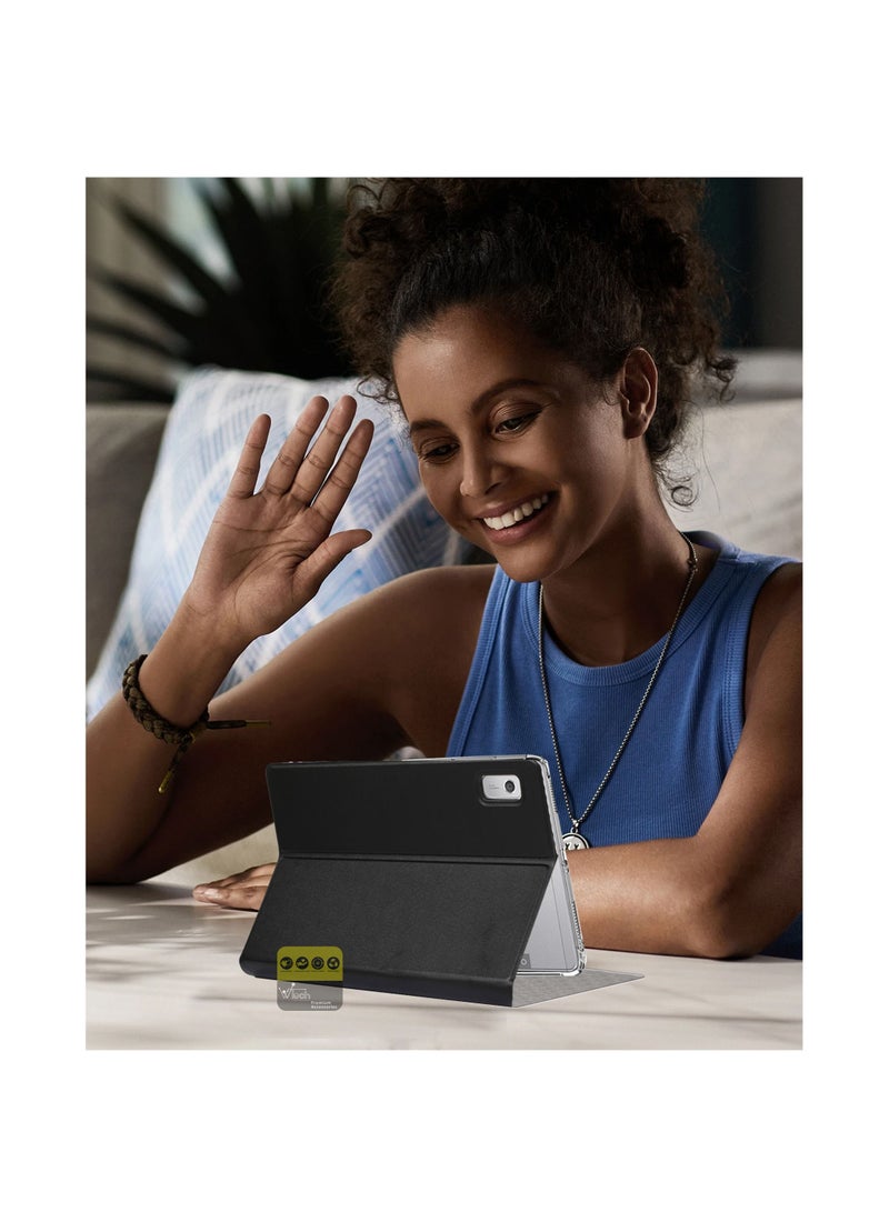 BYTER Trifold Stand PU Leather Case Cover For Lenovo Tab M9 9 Inch 2022 Black - Image 4