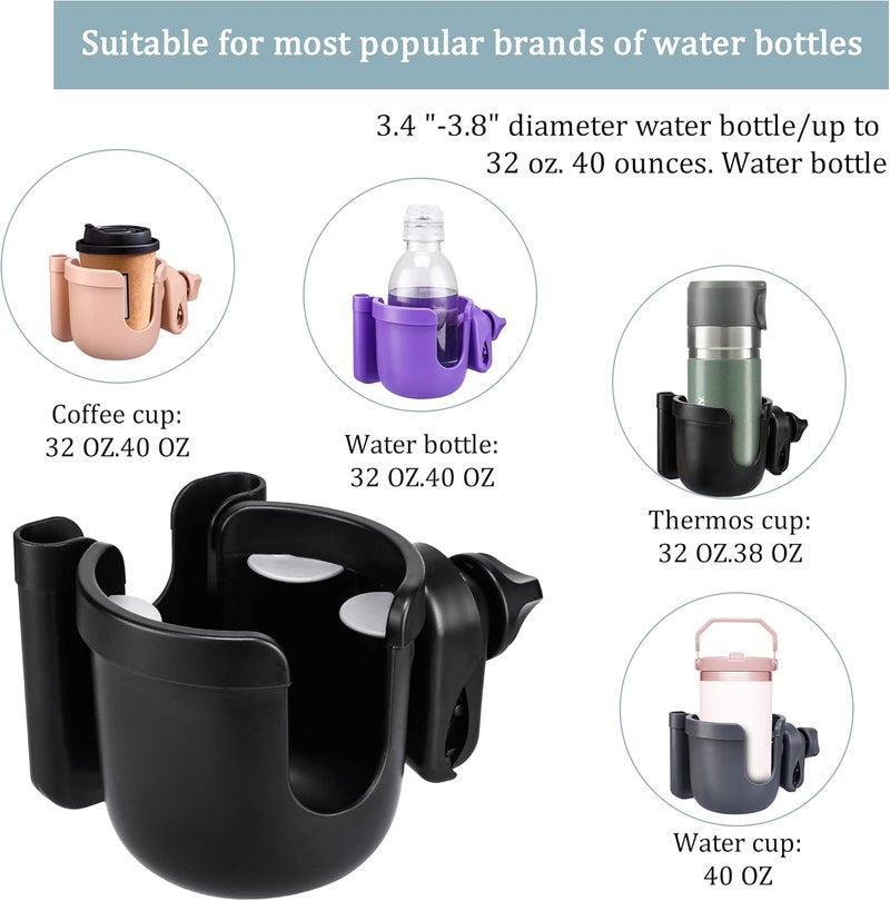 Suranew Universal Pushchair/Pram Cup Holder with Phone Storage Box - Image 5