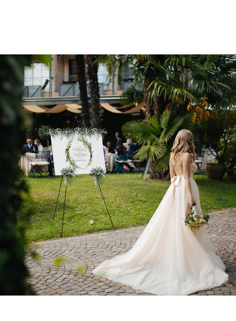 سيوسي Easel Stand for Display Wedding Sign Poster 63 Inches Tall - with Bag Collapsible  Portable - Adjustable Height - Sturdy Metal Tripod - Non-Slip Rubber Bottom Ideal for Events Presentations - Image 4