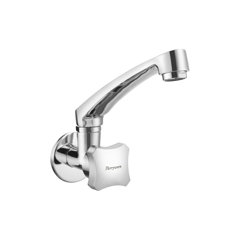 Parryware Brass Polished Jade Sink Cock Silver G0221A1 - Image 5
