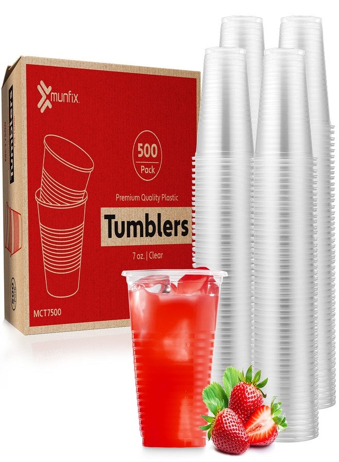 Munfix 500 Pack 7 Oz Clear Plastic Cups, Disposable Drinking Cups, Plastic Party Cups, Transparent Plastic Cups Bulk for Birthday Parties, Picnics, Ceremonies, and All Events - Image 4