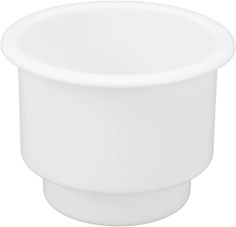 Boat Cup Holder Insert 20pcs Drop in Cup Holder Drink with Drain Hole Easy to Clean Recessed for RV Yacht Truck for Marine Boat RV Camper(White) - Image 1
