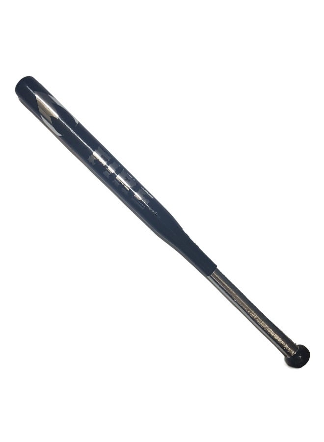 Beechwood baseball bat for sports and training with a comfortable grip. The bat is black with a silver fire design. Length: 80 cm. - Image 1