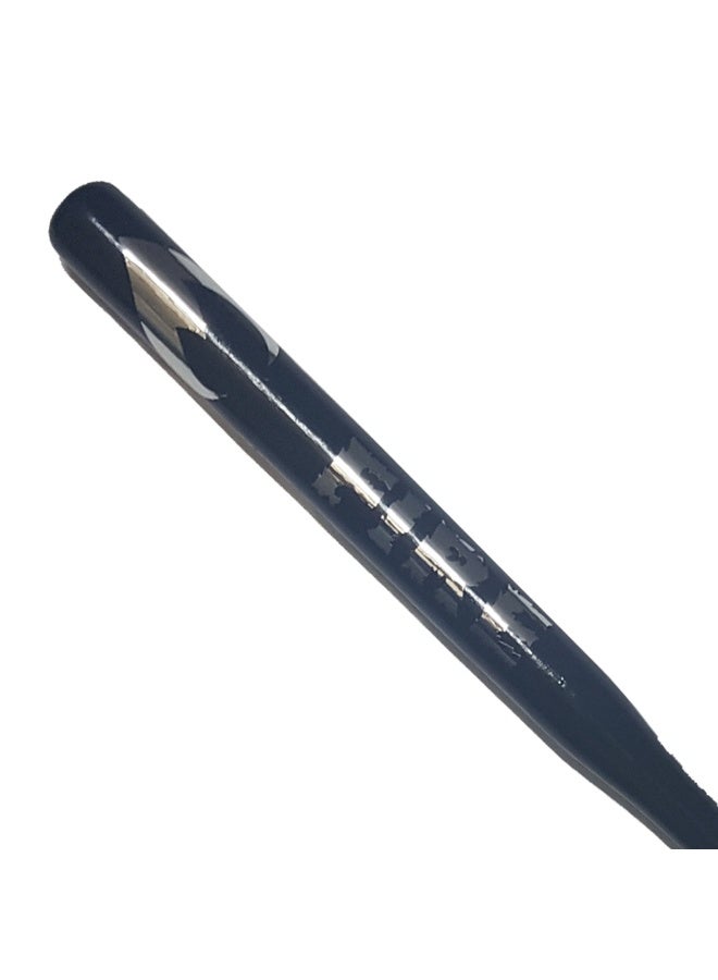 Beechwood baseball bat for sports and training with a comfortable grip. The bat is black with a silver fire design. Length: 80 cm. - Image 3