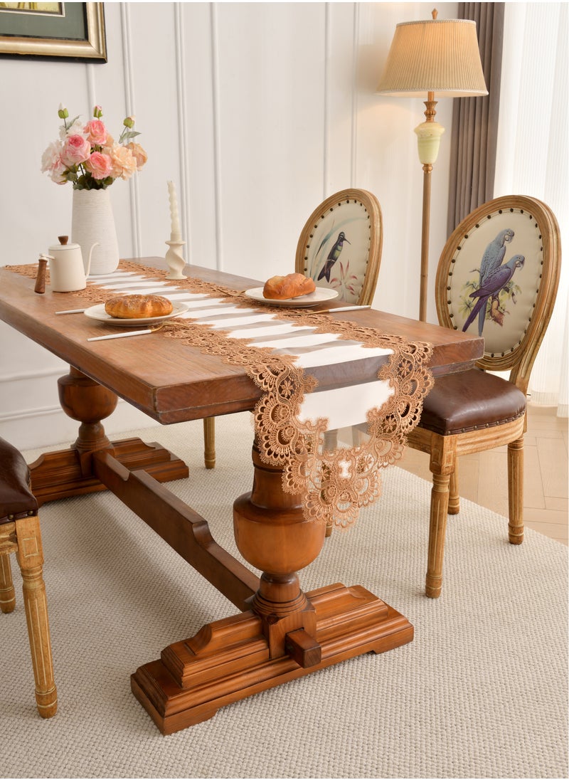 Generic - Modern, American, European-Style Table Runner, Aesthetic, Luxury, Hollow Out, White Gold Tablecloth, Coffee Table, Tv Cabinet - Image 1