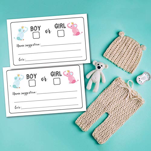 Giftideaworkshop 50 Gender Reveal Vote Cards, Gender Reveal Baby Shower Voting Cards for Boy or Girl, Gender Reveal Party Games, 3.5 X 2 Inches. - Image 4