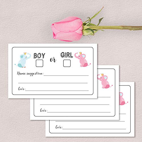 Giftideaworkshop 50 Gender Reveal Vote Cards, Gender Reveal Baby Shower Voting Cards for Boy or Girl, Gender Reveal Party Games, 3.5 X 2 Inches. - Image 5