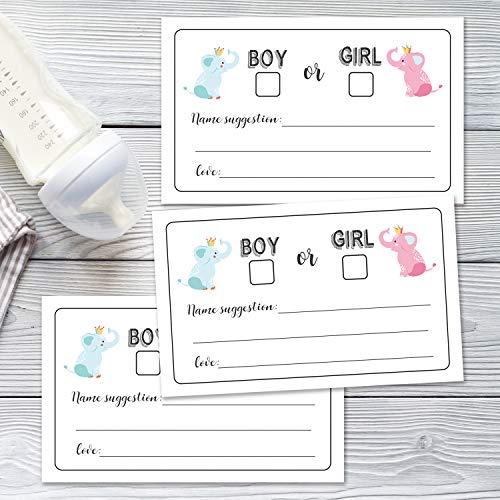 Giftideaworkshop 50 Gender Reveal Vote Cards, Gender Reveal Baby Shower Voting Cards for Boy or Girl, Gender Reveal Party Games, 3.5 X 2 Inches. - Image 3
