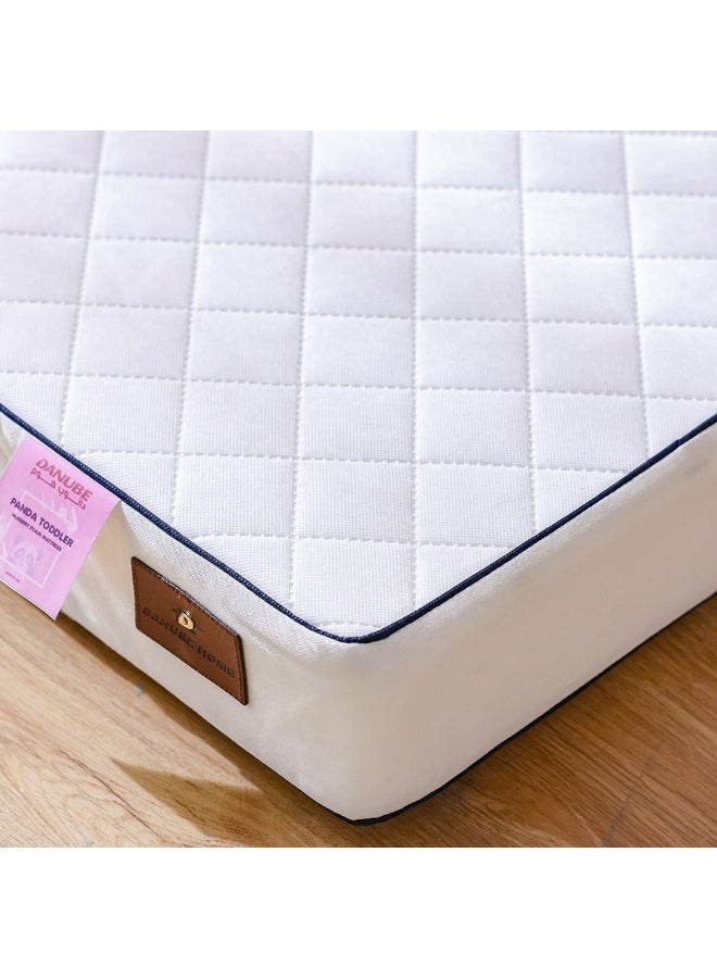 DANUBE HOME Panda Toddler Nursery Foam Mattress with zip chain | Medium Firm Feel | Single Mattress | Spine Balance For Pressure Relief | 130x70 cm | Thickness 10cm - Image 1