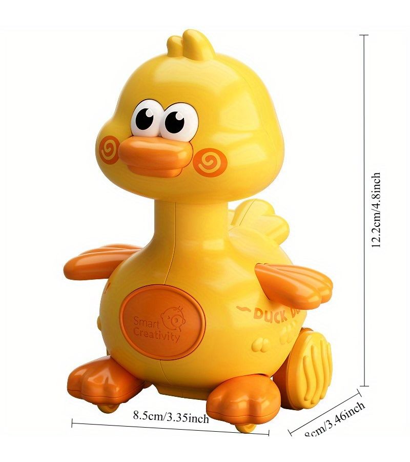 Pink Wind Up Duck Toy 360 Degrees Rotating Head Durable Baby Crawling Educational Gift - Image 2