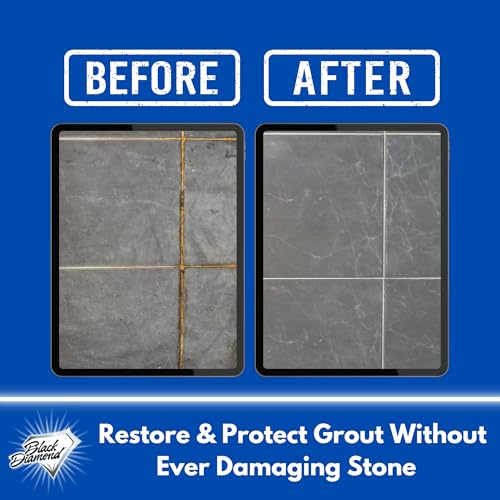 Black Diamond Stoneworks Black Diamond Ultimate Grout Cleaner: Best Cleaner for Tile,Ceramic,Porcelain, Marble Acid-Free Safe Deep Cleaner & Stain Remover for Even The Dirtiest Grout. (1-Quart/1-Brush) - Image 3