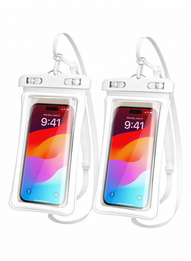 Neyecam 2 Pack IPX8 Waterproof Phone Case 30M Underwater Dry Pouch Fits Phones up to 7.2 inches Compatible with iPhone 11 to 17 Pro Max Samsung and Huawei Models - Image 1