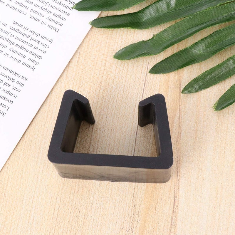 VOSAREA 4Pcs Rattan Made Chair Fastener Clips Sturdy Sofa Clip for Easy Installation for Living Bedroom Office Furniture Support Black - Image 5
