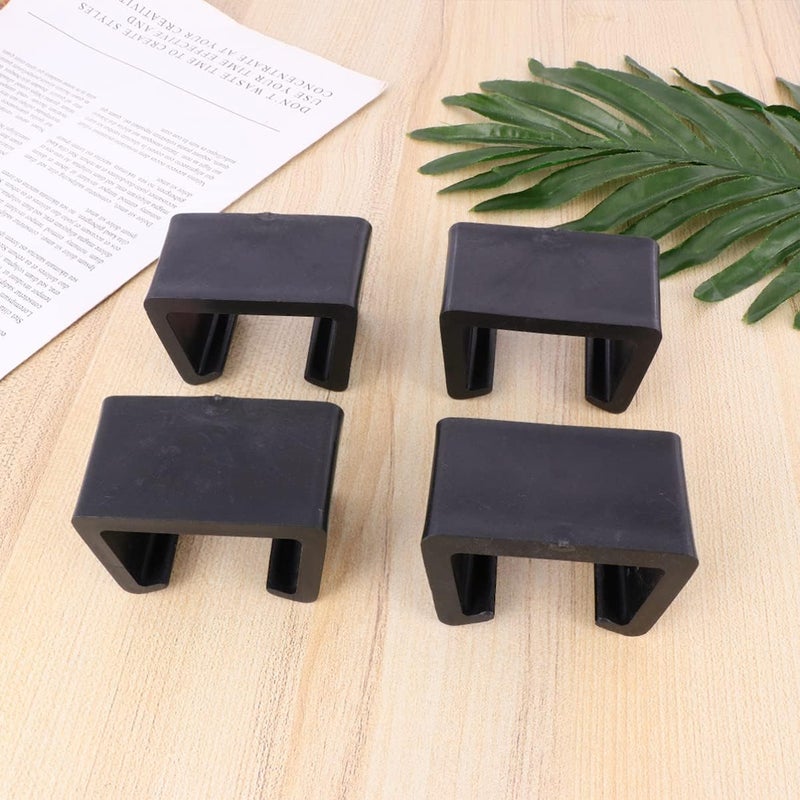 VOSAREA 4Pcs Rattan Made Chair Fastener Clips Sturdy Sofa Clip for Easy Installation for Living Bedroom Office Furniture Support Black - Image 4