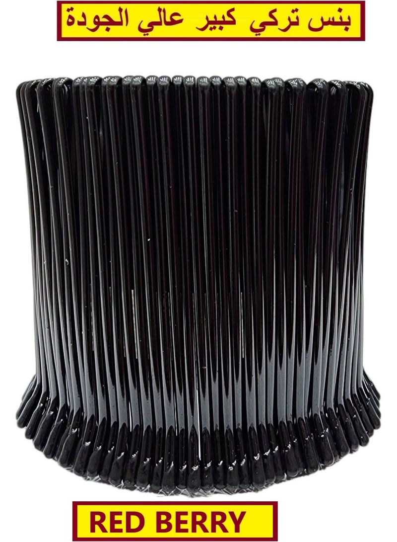 ريد بيري طقم بنس تركي كبير عالي الجودة لون أسود يحتوي على 100 حبة - Image 1