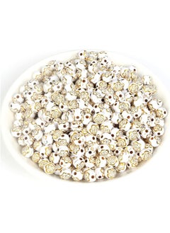 Generic XC 50pcs Acrylic Rose Beads Charm Round Loose Spacer Beads for Jewelry Making Needlework DIY Bracelet Accessories 8mm 10 Colors T81 (Color : H8383-8, Item Diameter : 8mm 50pcs)  - Image 5