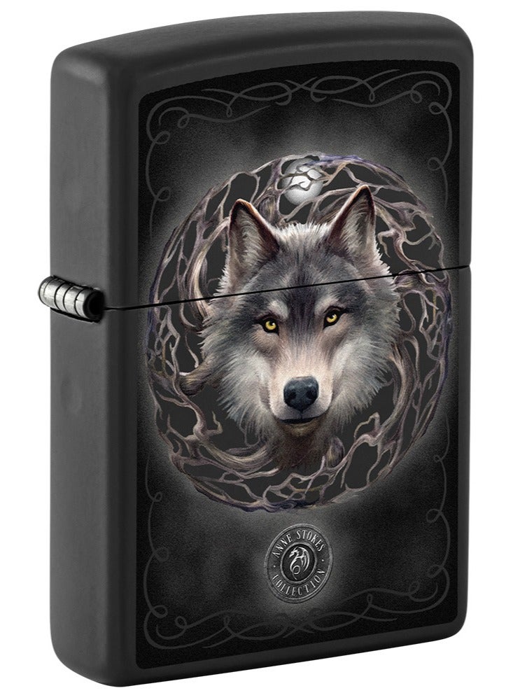 Zippo Ci405812 218 Anne Stokes Collection Black Matte Windproof Lighter - Image 1