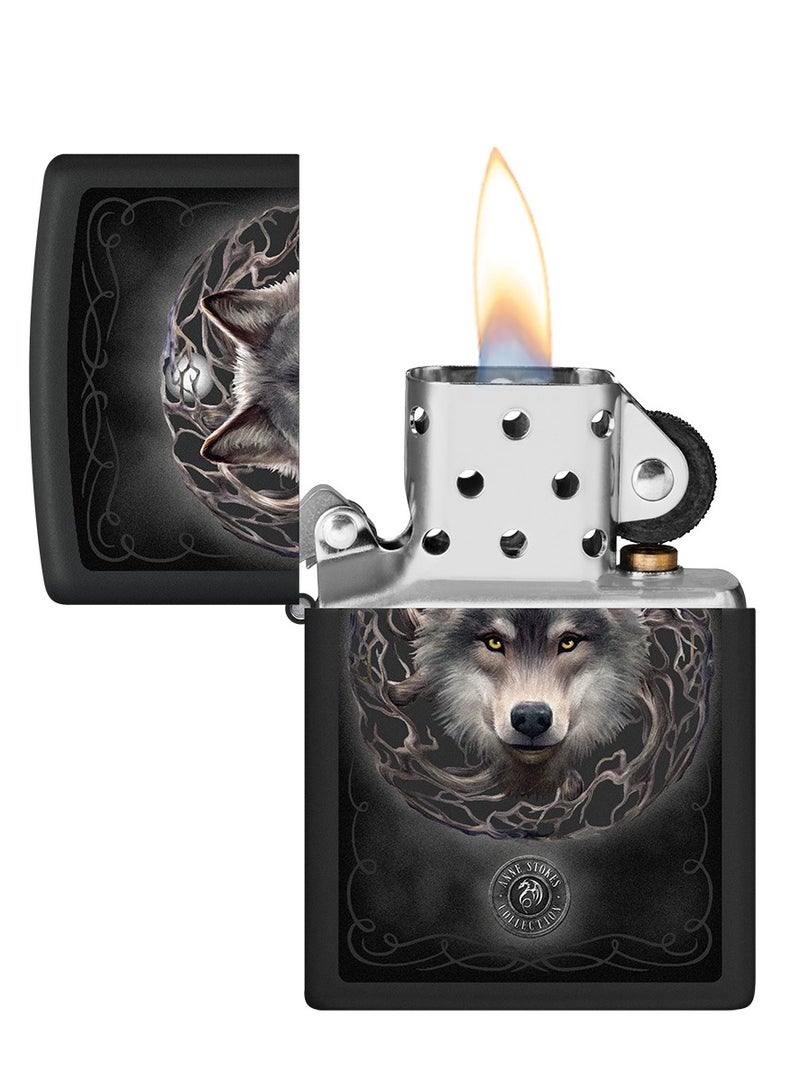 Zippo Ci405812 218 Anne Stokes Collection Black Matte Windproof Lighter - Image 3