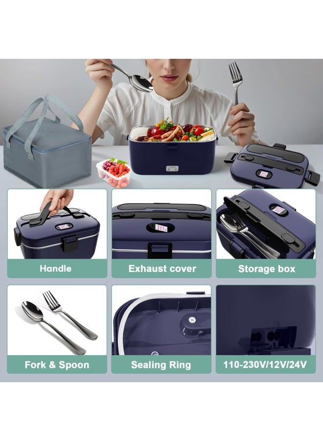 DUPASU Electric Lunch Box Food Warmer: 100W Heated Lunch Box for Adults, 1.8L Portable Fast Heating Lunchbox Food Heater for Car, Truck, Work, Travel, Lonchera Elctrica Porttil 12/24V/110-230V - Image 4