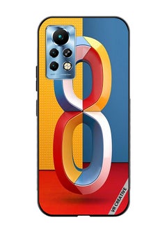 Protective Case Cover For Infinix Note 11 Pro Number 8 Design Multicolour