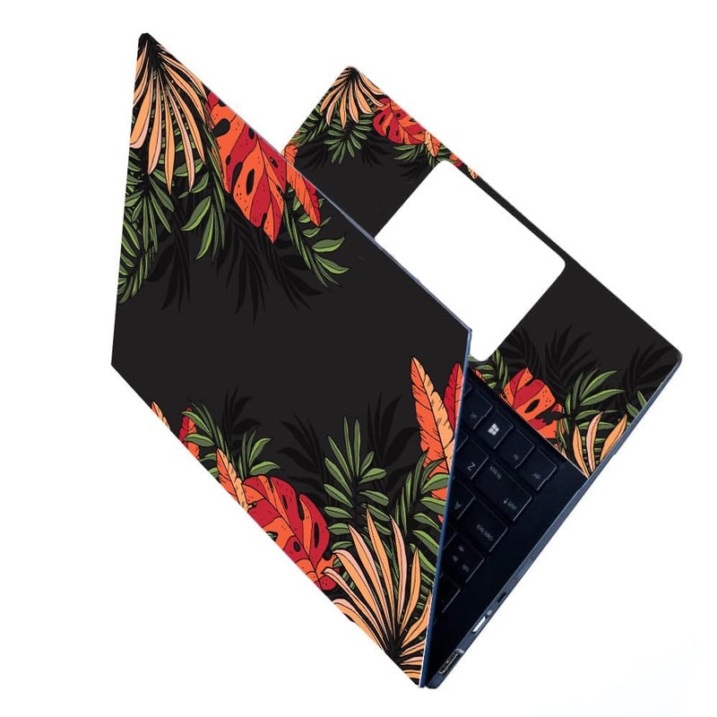 BAEYE Full Laptop Skin Stickers HD Quality Sticker for Laptops Upto 15.6" (Dustproof|Waterproof|Scratchproof|Reusable) - BE BK Floral FL - Image 1