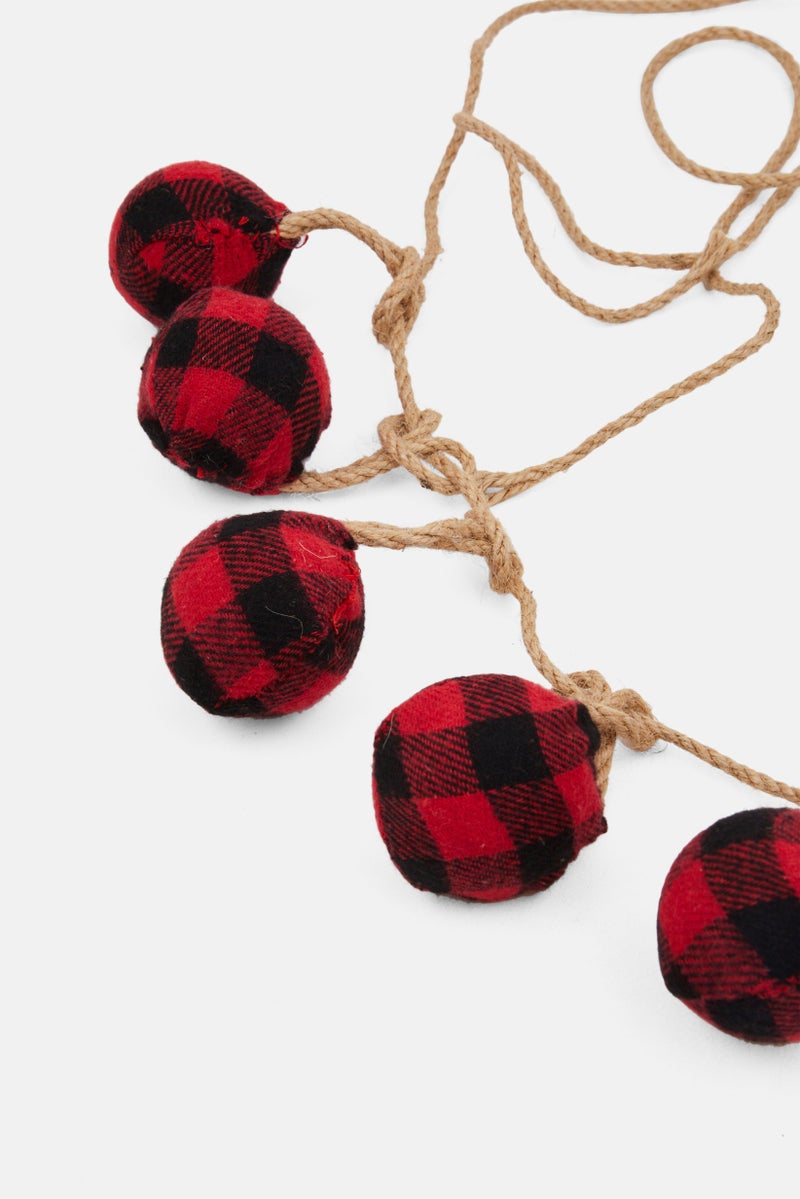 Muy Mucho 8 Pcs Vichy Garland Balls, Red - Image 2