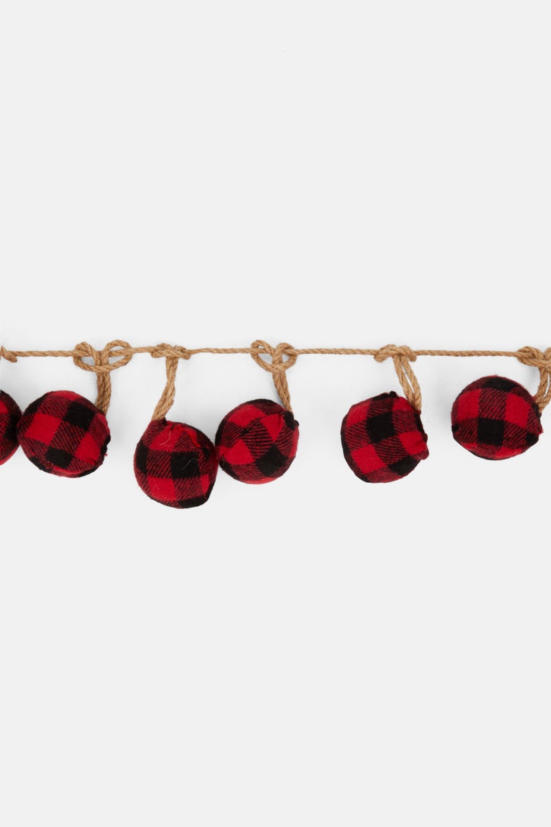 Muy Mucho 8 Pcs Vichy Garland Balls, Red - Image 3