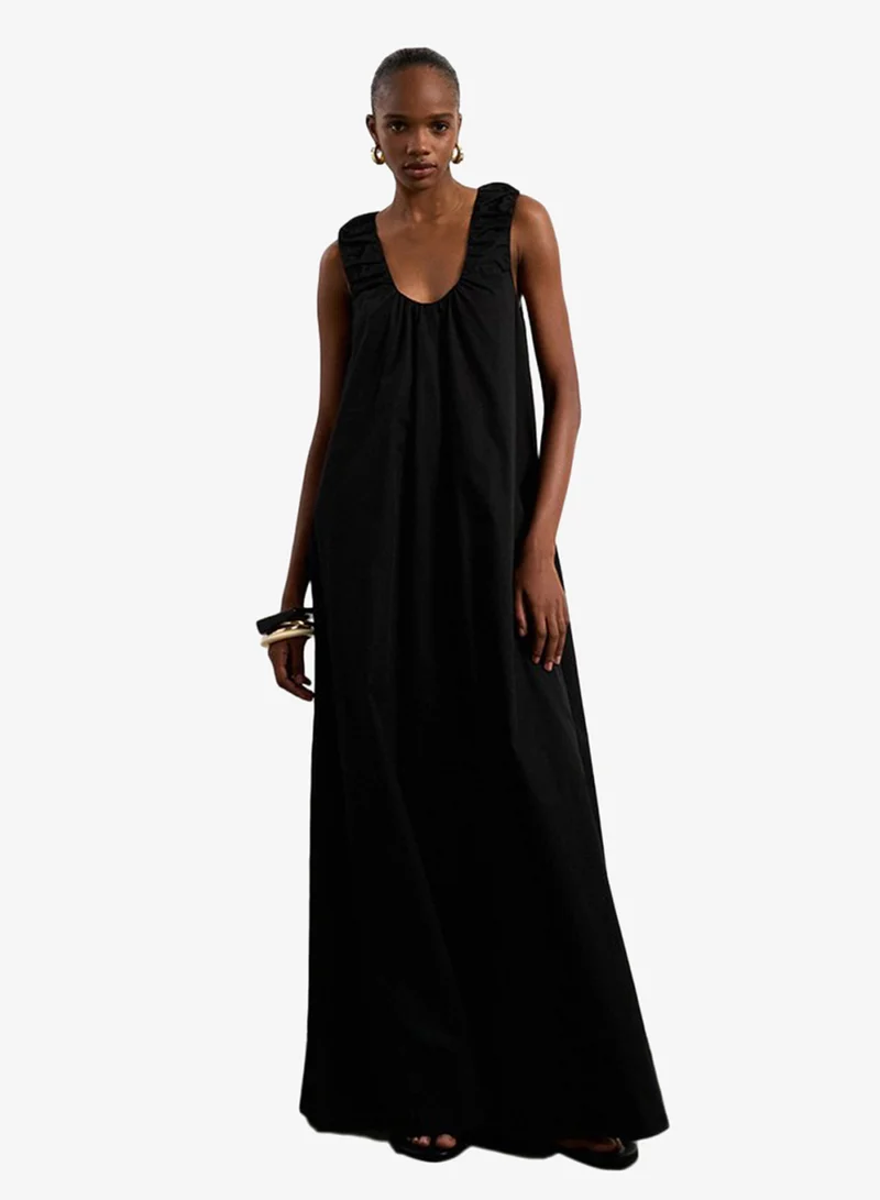 Topshop Casual Sleeveless Maxi Woven Dress