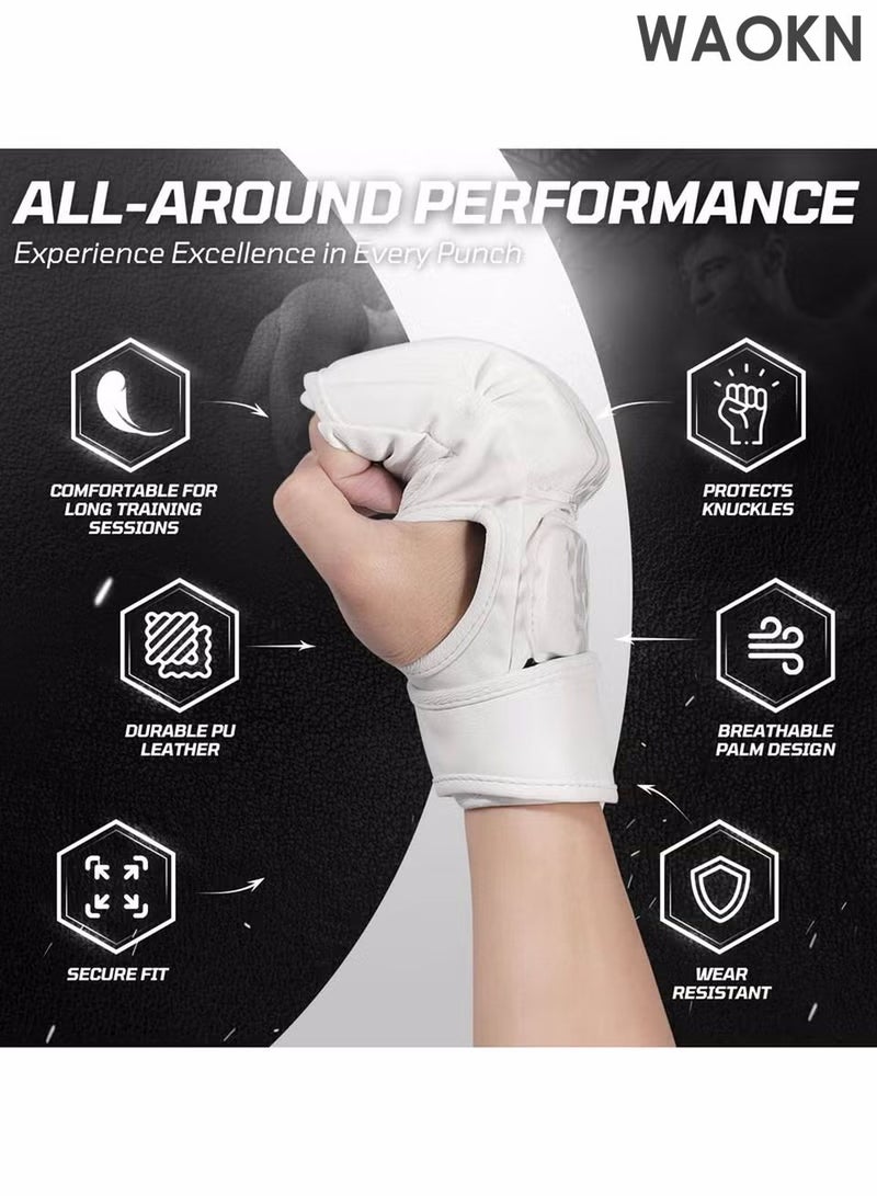 WAOKN Boxing Gloves Fingerless MMA Gloves UFC Boxing Fight Gloves for Sanda Sparring Punching Bag Training Kickboxing & Grappling Martial Arts Gloves  Gloves for Martial Arts Sparring & Training Gloves   Trusted By Pro Fighters - Image 5