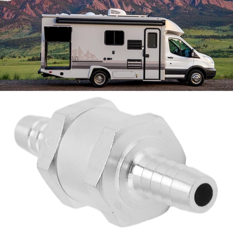 8mm Non Return Control Valve One Way Aluminum Alloy For Petrol Gasoline Oil Stops Backflow - Image 3