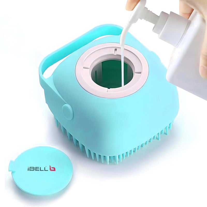 iBELL Dog & Cat Bath Brush | Dog & Cat Shampoo Brush | Dog & Cat Scrubber for Bath | Dog Bath Brush Scrubber | Dog Shower/Washing Brush with Adjustable Ring Handle for Short & Long Hair (Color may Vary) - Image 2