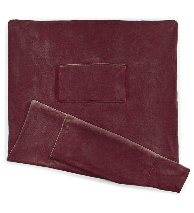 Sunbeam Heated Throw Blanket Dual Pocket Microplush 3 Heat Settings Garnet 31160303