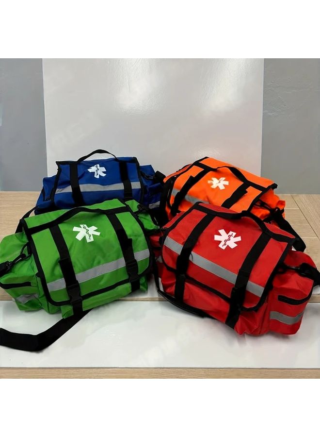 Large Capacity Red First Aid Kit Shoulder Bag Durable Polyester for Camping Hiking Medical Emergency - Image 2