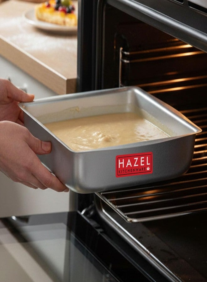 Hazel قالب كعكة مربع هازيل | صينية كعكة من الألمنيوم للميكروويف والفرن الحراري | أداة صنع كعكة سعة 800 مل - Image 5