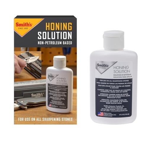 Smith's HON1 Honing Solution - 4oz Bottle - Lubricate Sharpening Stones - Built-In Stone Cleaning Agents & Rust Inhibitors - Oil for Tool & Knife Sharpening Stone - Prevents Clogged Pores - Image 1
