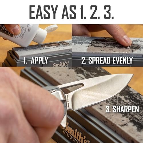 Smith's HON1 Honing Solution - 4oz Bottle - Lubricate Sharpening Stones - Built-In Stone Cleaning Agents & Rust Inhibitors - Oil for Tool & Knife Sharpening Stone - Prevents Clogged Pores - Image 4
