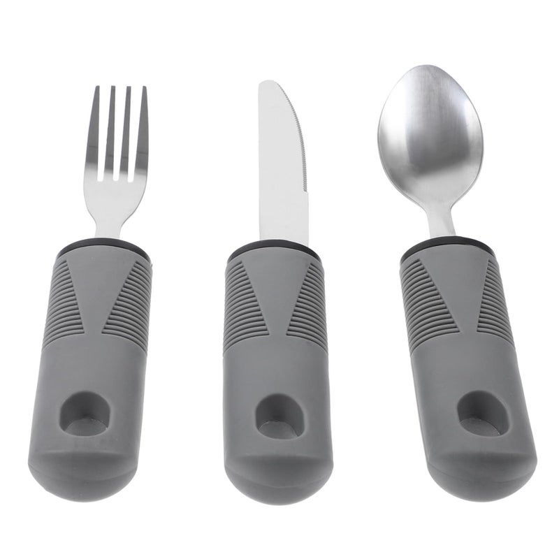 Adaptive Utensils Set for Elderly Anti Shake Non Slip Easy Grip 20.50X3.50X2.00CM - Image 2