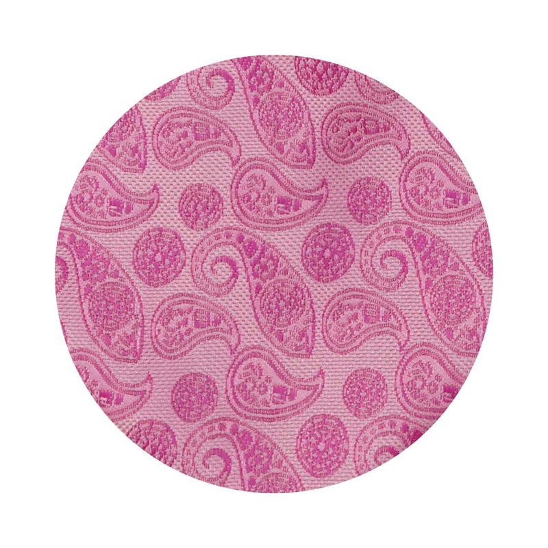 Riyasat - Paisley Design Pink Color Cravat Ascot Tie for Men Self Tie Necktie and Pocket Square Wedding Business (CRAVAT_20) - Image 4